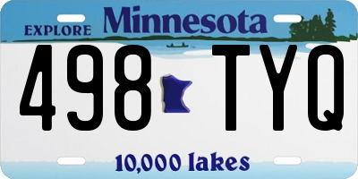 MN license plate 498TYQ