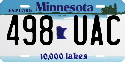MN license plate 498UAC