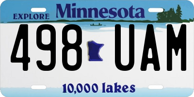 MN license plate 498UAM