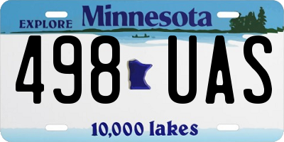 MN license plate 498UAS