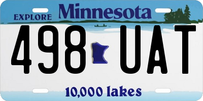 MN license plate 498UAT