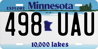 MN license plate 498UAU