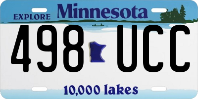 MN license plate 498UCC