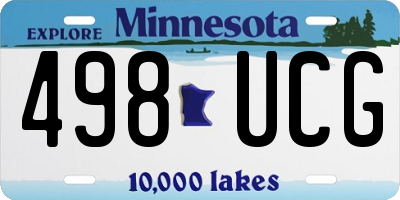 MN license plate 498UCG