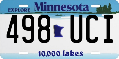 MN license plate 498UCI