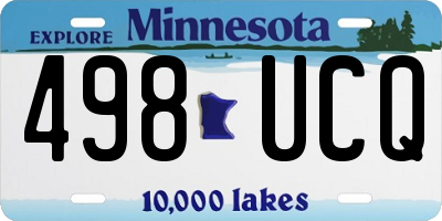 MN license plate 498UCQ