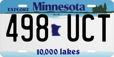 MN license plate 498UCT