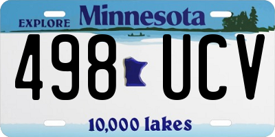 MN license plate 498UCV