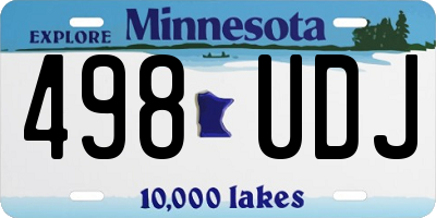 MN license plate 498UDJ