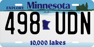 MN license plate 498UDN