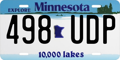 MN license plate 498UDP