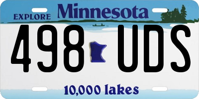 MN license plate 498UDS