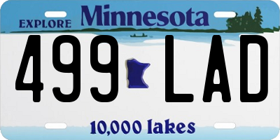MN license plate 499LAD