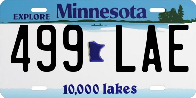 MN license plate 499LAE