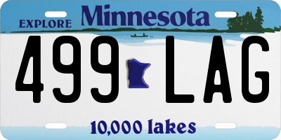 MN license plate 499LAG