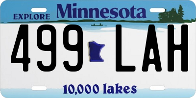 MN license plate 499LAH