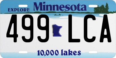 MN license plate 499LCA
