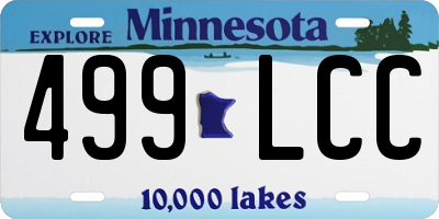 MN license plate 499LCC
