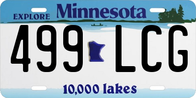 MN license plate 499LCG