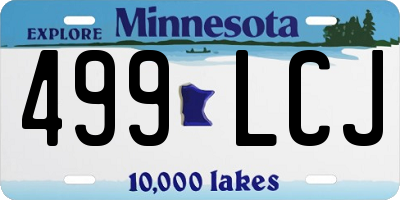 MN license plate 499LCJ