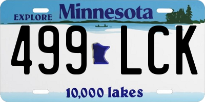 MN license plate 499LCK