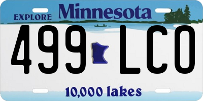 MN license plate 499LCO