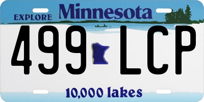 MN license plate 499LCP