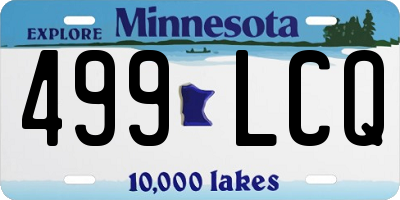 MN license plate 499LCQ