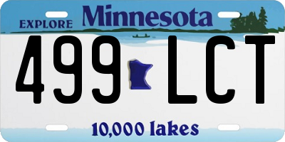 MN license plate 499LCT