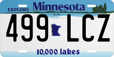 MN license plate 499LCZ