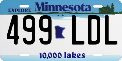 MN license plate 499LDL