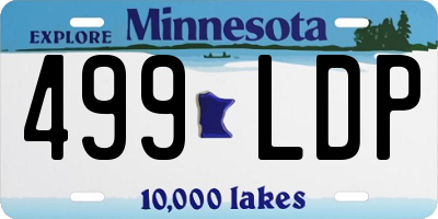 MN license plate 499LDP