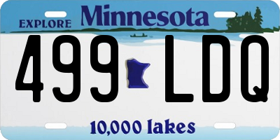 MN license plate 499LDQ