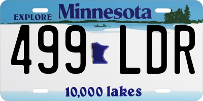 MN license plate 499LDR