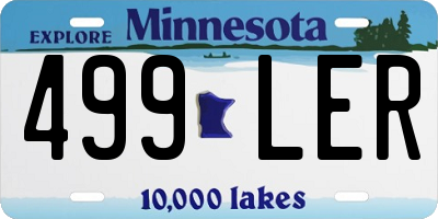 MN license plate 499LER
