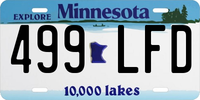 MN license plate 499LFD