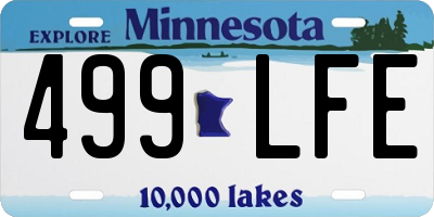 MN license plate 499LFE