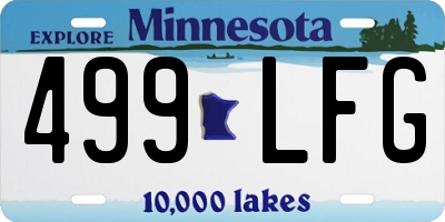 MN license plate 499LFG