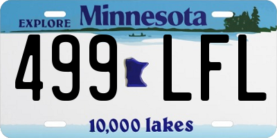 MN license plate 499LFL