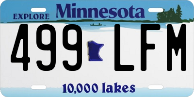 MN license plate 499LFM