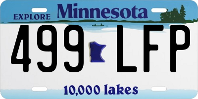 MN license plate 499LFP