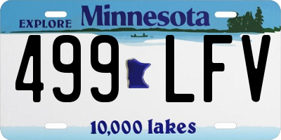 MN license plate 499LFV
