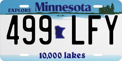 MN license plate 499LFY