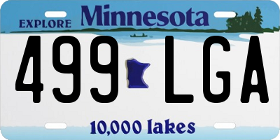 MN license plate 499LGA