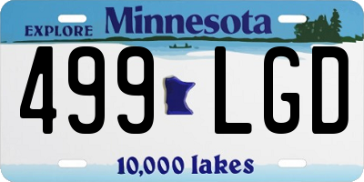MN license plate 499LGD