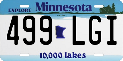 MN license plate 499LGI