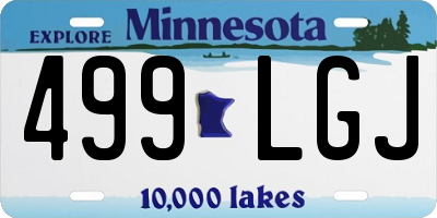 MN license plate 499LGJ