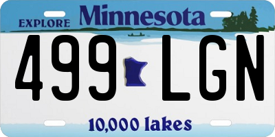 MN license plate 499LGN