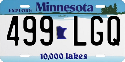 MN license plate 499LGQ