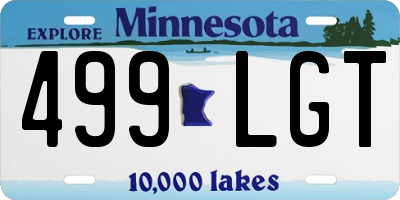 MN license plate 499LGT